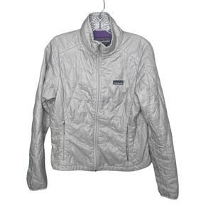 Patagonia‎ Nano Puff Jacket Women’s Small Silver Gray Quilted Insulated
